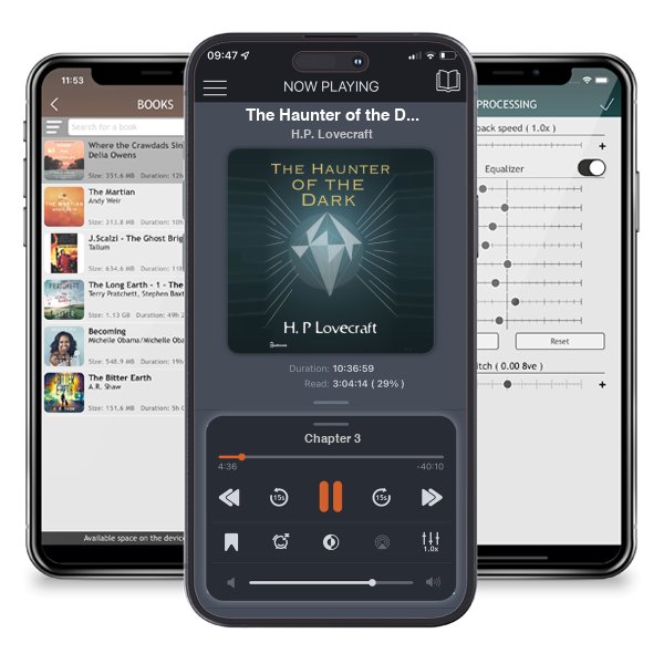 Download fo free audiobook The Haunter of the Dark by H.P. Lovecraft and listen anywhere on your iOS devices in the ListenBook app.