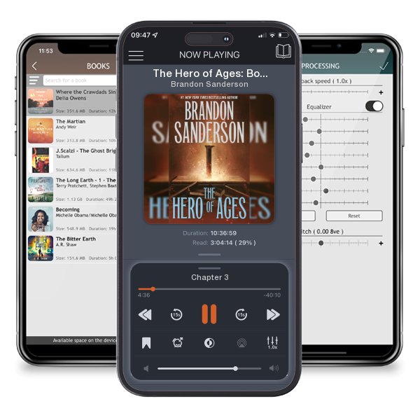 Download fo free audiobook The Hero of Ages: Book Three of Mistborn by Brandon Sanderson and listen anywhere on your iOS devices in the ListenBook app.
