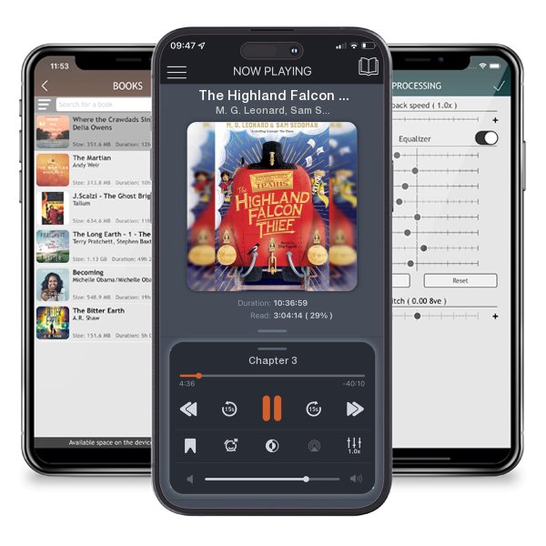 Download fo free audiobook The Highland Falcon Thief by M. G. Leonard, Sam Sedgman and listen anywhere on your iOS devices in the ListenBook app.