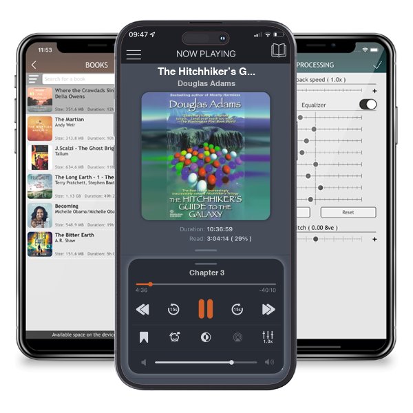 Download fo free audiobook The Hitchhiker’s Guide to the Galaxy (Hitchhiker\'s Guide to the Galaxy, #1) by Douglas Adams and listen anywhere on your iOS devices in the ListenBook app.