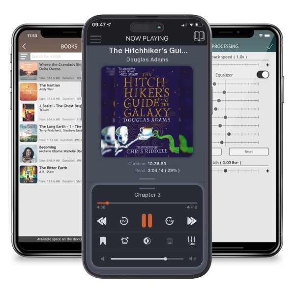 Download fo free audiobook The Hitchhiker's Guide to the Galaxy: The Illustrated Edition by Douglas Adams and listen anywhere on your iOS devices in the ListenBook app.