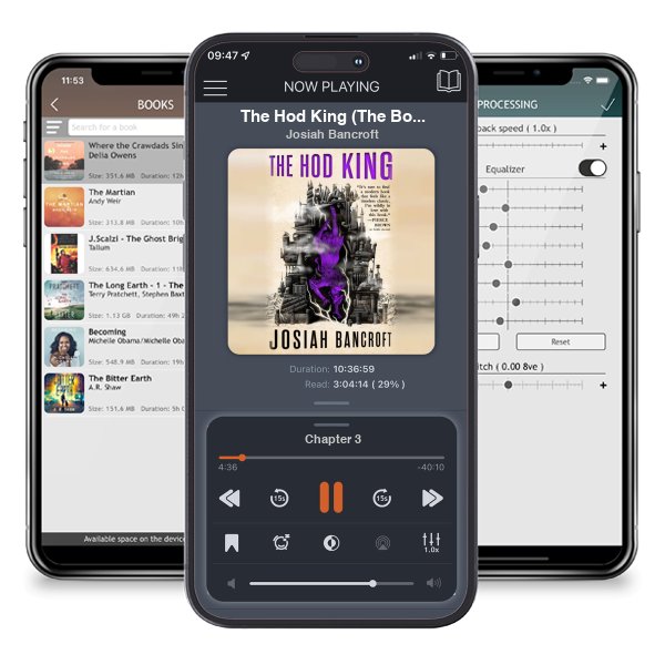 Download fo free audiobook The Hod King (The Books of Babel, #3) by Josiah Bancroft and listen anywhere on your iOS devices in the ListenBook app.