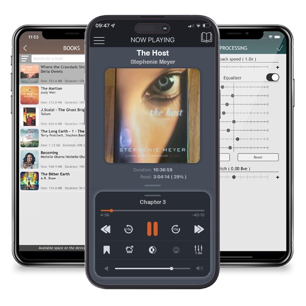 Download fo free audiobook The Host by Stephenie Meyer and listen anywhere on your iOS devices in the ListenBook app.