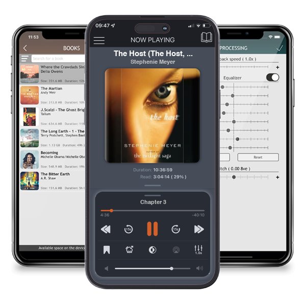 Download fo free audiobook The Host (The Host, #1) by Stephenie Meyer and listen anywhere on your iOS devices in the ListenBook app.