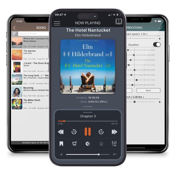 Download fo free audiobook The Hotel Nantucket by Elin Hilderbrand and listen anywhere on your iOS devices in the ListenBook app.
