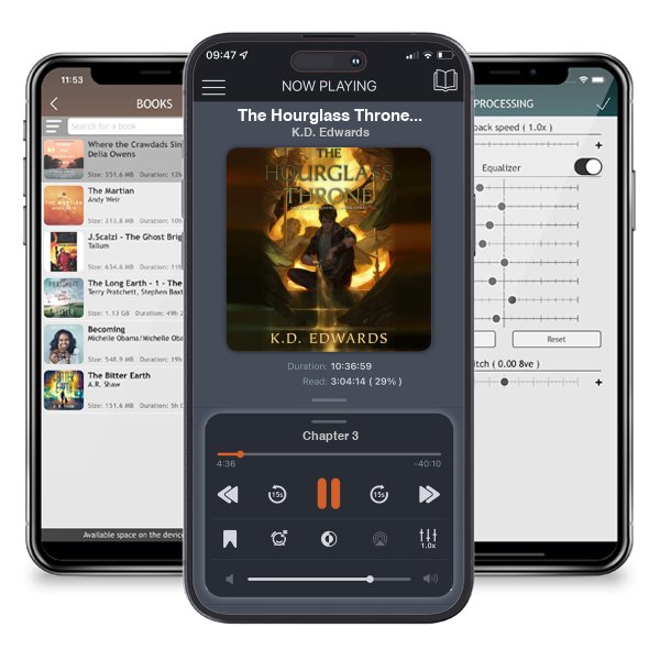Download fo free audiobook The Hourglass Throne (The Tarot Sequence, #3) by K.D. Edwards and listen anywhere on your iOS devices in the ListenBook app.