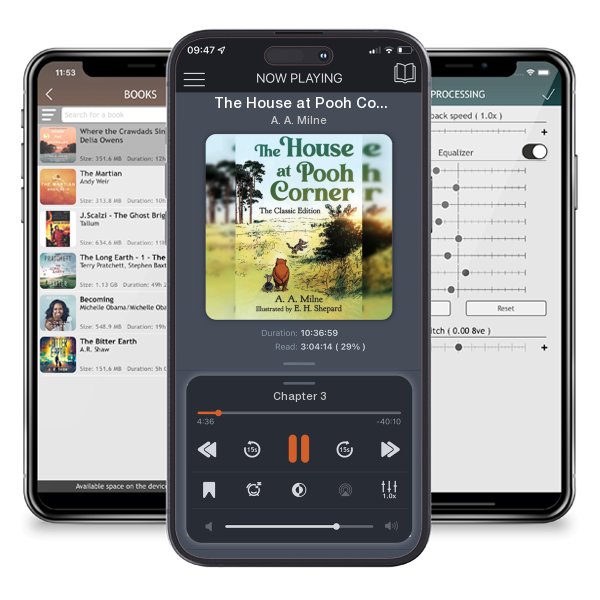 Download fo free audiobook The House at Pooh Corner: The Classic Edition (Winnie the Pooh #2) by A. A. Milne and listen anywhere on your iOS devices in the ListenBook app.