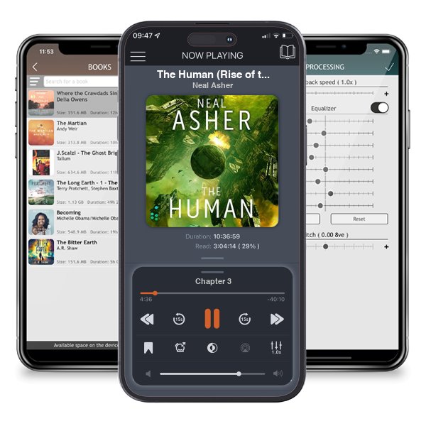 Download fo free audiobook The Human (Rise of the Jain, #3) by Neal Asher and listen anywhere on your iOS devices in the ListenBook app.
