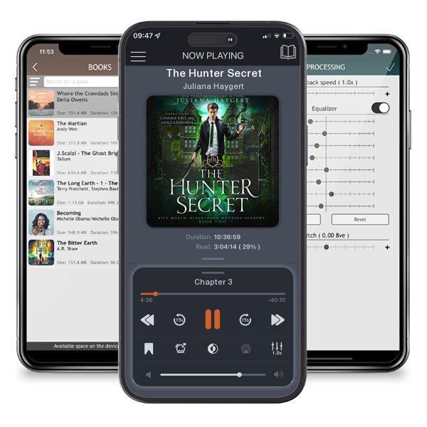 Download fo free audiobook The Hunter Secret by Juliana Haygert and listen anywhere on your iOS devices in the ListenBook app.