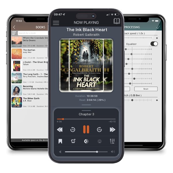 Download fo free audiobook The Ink Black Heart by Robert Galbraith and listen anywhere on your iOS devices in the ListenBook app.