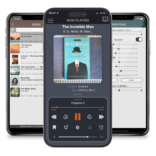 Download fo free audiobook The Invisible Man by H. G. Wells; W. Warren Wagar; Scott Westerfeld and listen anywhere on your iOS devices in the ListenBook app.