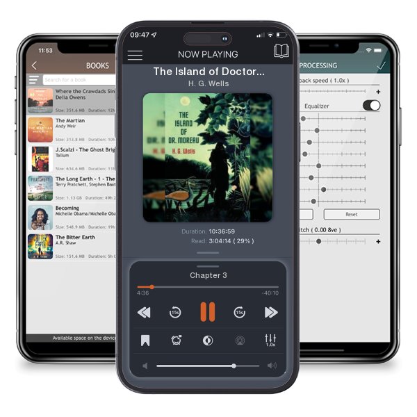 Download fo free audiobook The Island of Doctor Moreau by H. G. Wells and listen anywhere on your iOS devices in the ListenBook app.