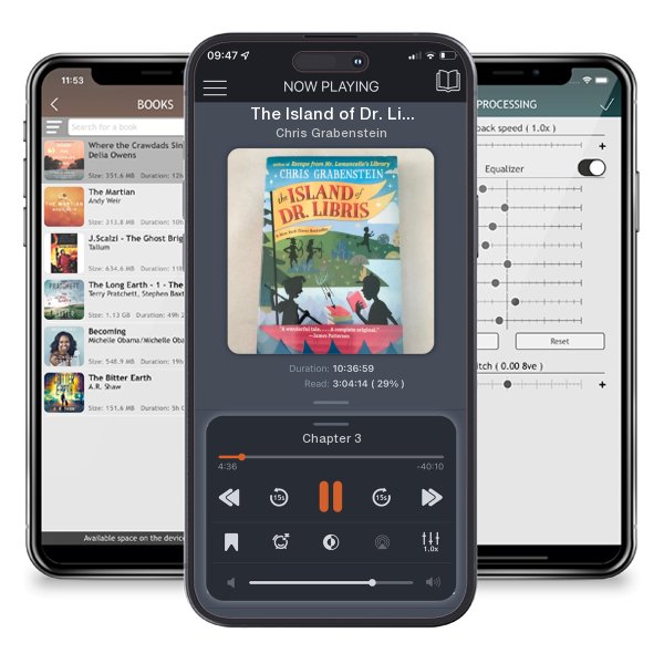 Download fo free audiobook The Island of Dr. Libris by Chris Grabenstein and listen anywhere on your iOS devices in the ListenBook app.