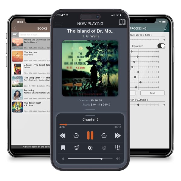 Download fo free audiobook The Island of Dr. Moreau by H. G. Wells and listen anywhere on your iOS devices in the ListenBook app.