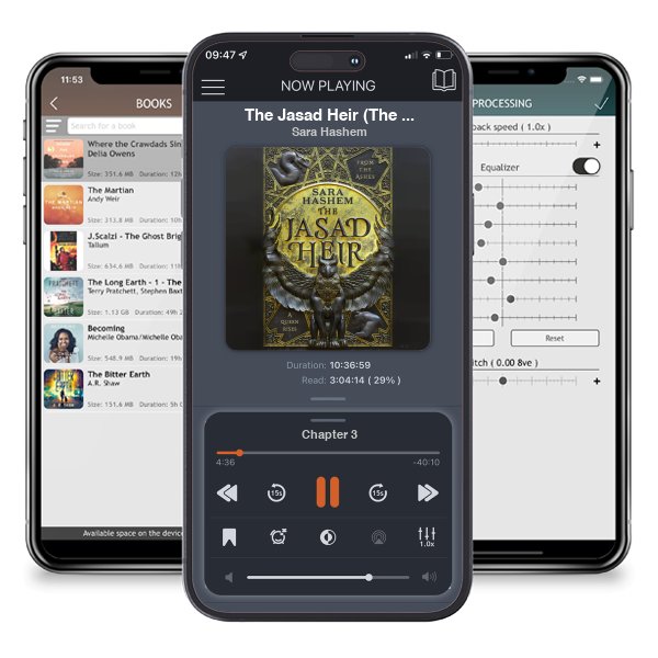 Download fo free audiobook The Jasad Heir (The Scorched Throne, #1) by Sara Hashem and listen anywhere on your iOS devices in the ListenBook app.