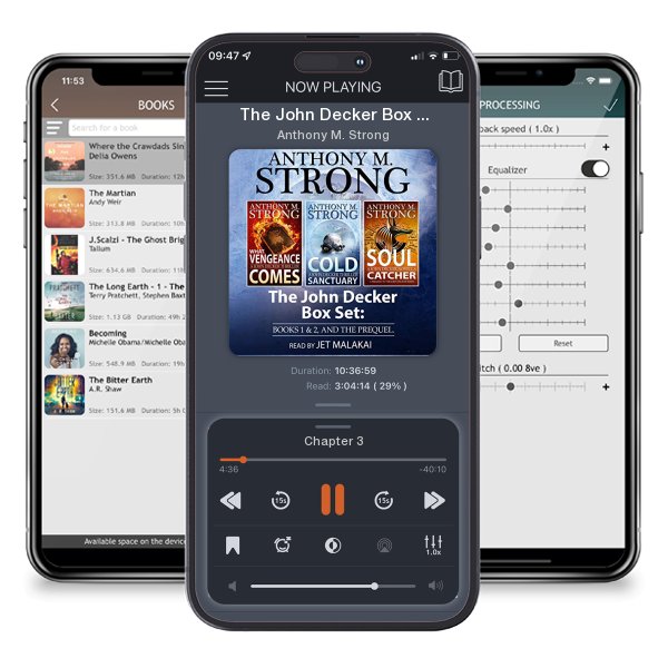 Download fo free audiobook The John Decker Box Set: Books 1 & 2, and the Prequel. by Anthony M. Strong and listen anywhere on your iOS devices in the ListenBook app.
