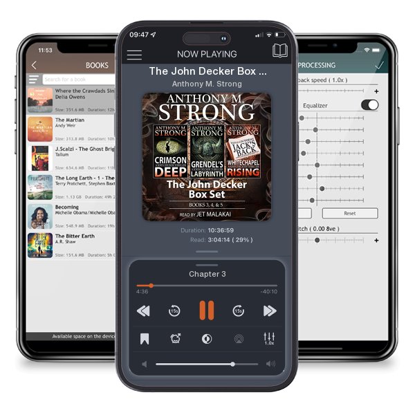 Download fo free audiobook The John Decker Box Set: Books 3, 4, & 5 by Anthony M. Strong and listen anywhere on your iOS devices in the ListenBook app.