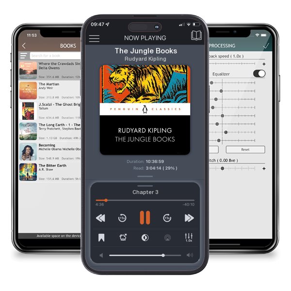 Download fo free audiobook The Jungle Books by Rudyard Kipling and listen anywhere on your iOS devices in the ListenBook app.
