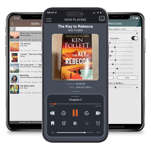 Download fo free audiobook The Key to Rebecca by Ken Follett and listen anywhere on your iOS devices in the ListenBook app.