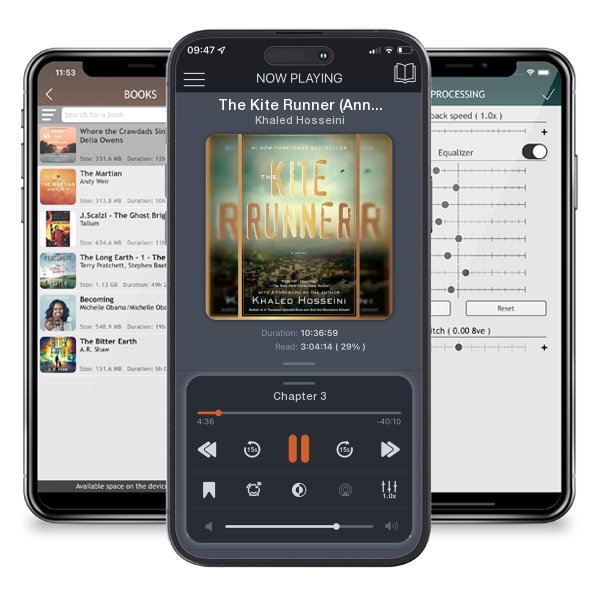 Download fo free audiobook The Kite Runner (Anniversary) by Khaled Hosseini and listen anywhere on your iOS devices in the ListenBook app.