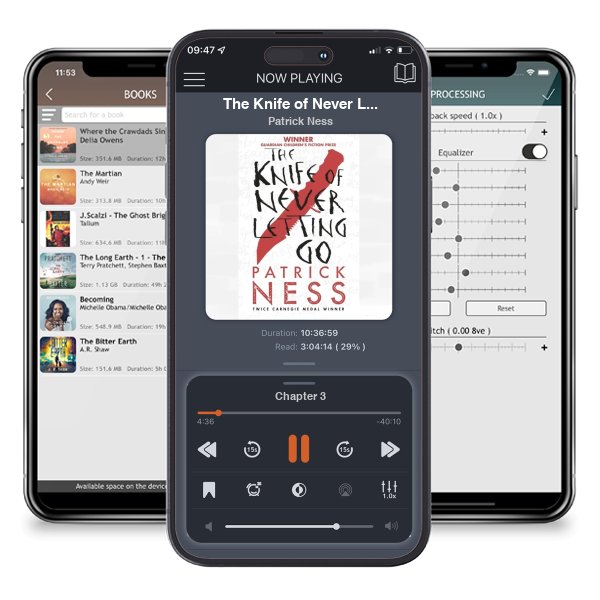 Download fo free audiobook The Knife of Never Letting Go (Chaos Walking, #1) by Patrick Ness and listen anywhere on your iOS devices in the ListenBook app.