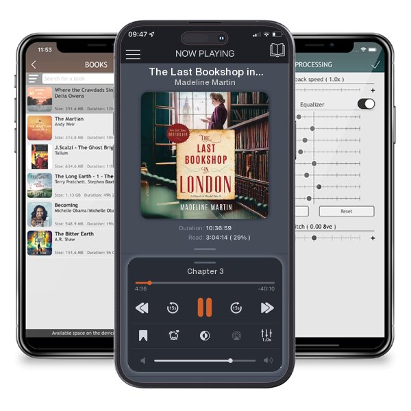 Download fo free audiobook The Last Bookshop in London by Madeline Martin and listen anywhere on your iOS devices in the ListenBook app.