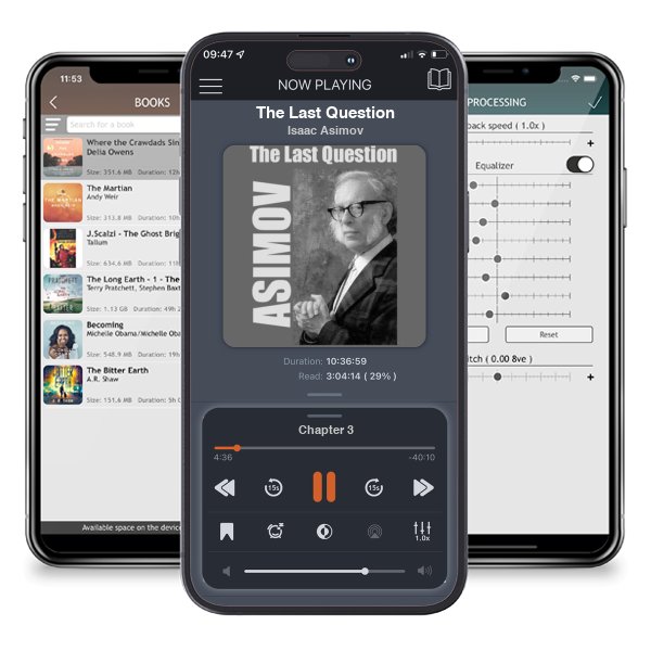Download fo free audiobook The Last Question by Isaac Asimov and listen anywhere on your iOS devices in the ListenBook app.