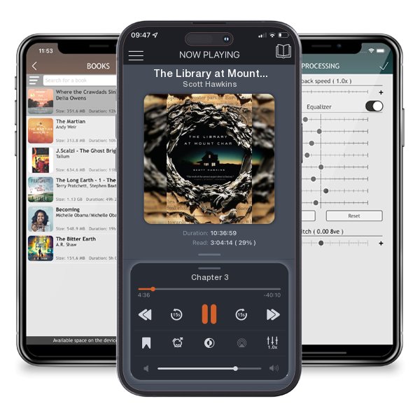 Download fo free audiobook The Library at Mount Char by Scott Hawkins and listen anywhere on your iOS devices in the ListenBook app.