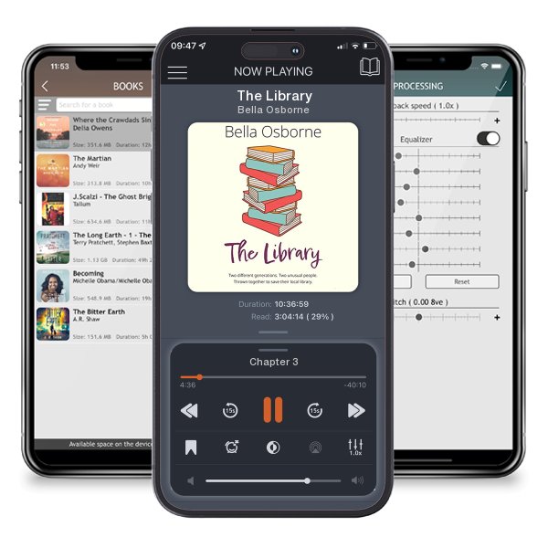 Download fo free audiobook The Library by Bella Osborne and listen anywhere on your iOS devices in the ListenBook app.