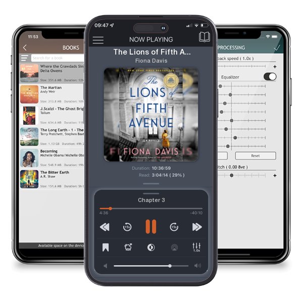 Download fo free audiobook The Lions of Fifth Avenue by Fiona Davis and listen anywhere on your iOS devices in the ListenBook app.