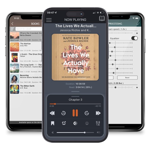 Download fo free audiobook The Lives We Actually Have: 100 Blessings for Imperfect Days by Jessica Richie and Kate Bowler and listen anywhere on your iOS devices in the ListenBook app.
