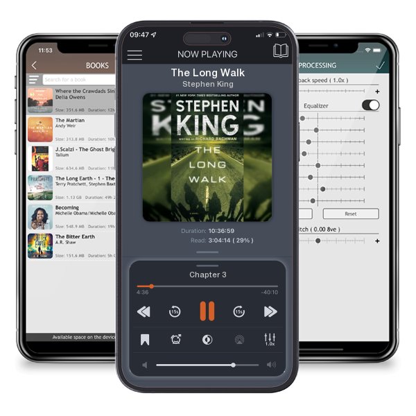 Download fo free audiobook The Long Walk by Stephen King and listen anywhere on your iOS devices in the ListenBook app.