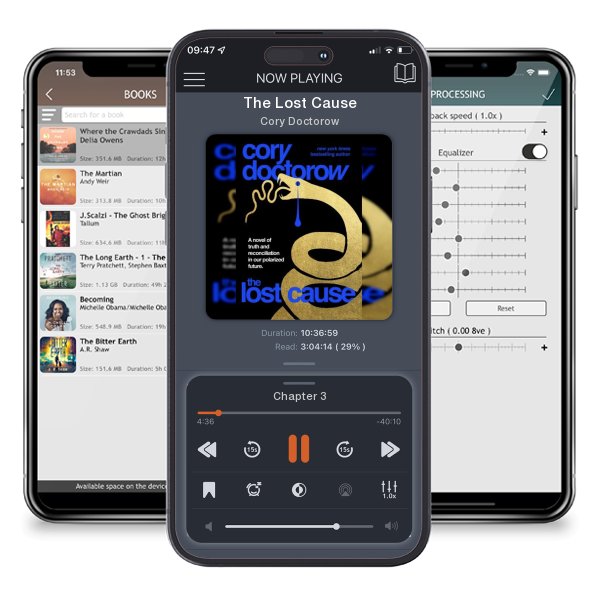 Download fo free audiobook The Lost Cause by Cory Doctorow and listen anywhere on your iOS devices in the ListenBook app.