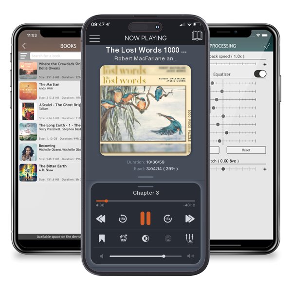Download fo free audiobook The Lost Words 1000 Piece Jigsaw Puzzle: The Kingfisher by Robert MacFarlane and Jackie Morris and listen anywhere on your iOS devices in the ListenBook app.
