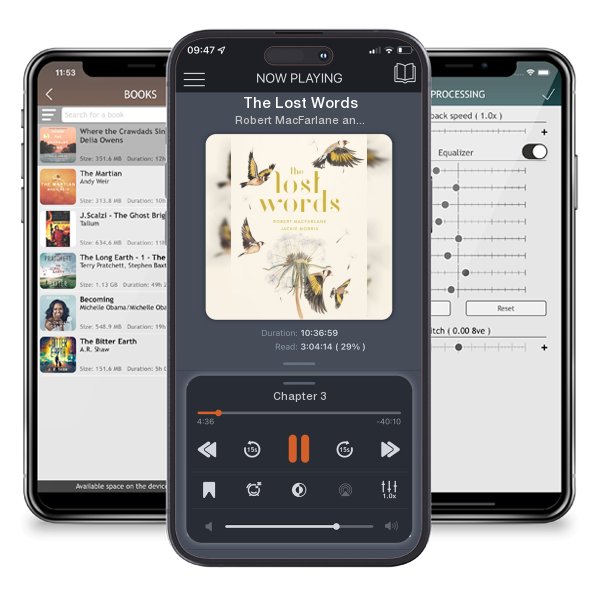 Download fo free audiobook The Lost Words by Robert MacFarlane and Jackie Morris and listen anywhere on your iOS devices in the ListenBook app.
