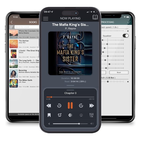 Download fo free audiobook The Mafia King's Sister: A Novel - The Mafia Academy Series by P. Rayne and listen anywhere on your iOS devices in the ListenBook app.