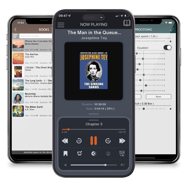 Download fo free audiobook The Man in the Queue: Inspector Allan Grant #1 by Josephine Tey and listen anywhere on your iOS devices in the ListenBook app.