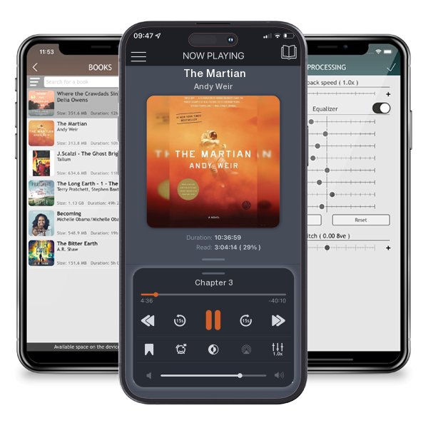 Download fo free audiobook The Martian by Andy Weir and listen anywhere on your iOS devices in the ListenBook app.