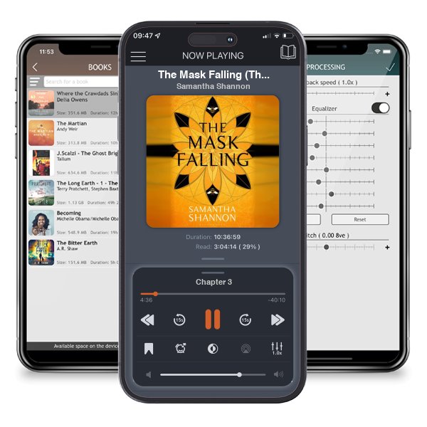 Download fo free audiobook The Mask Falling (The Bone Season, #4) by Samantha Shannon and listen anywhere on your iOS devices in the ListenBook app.