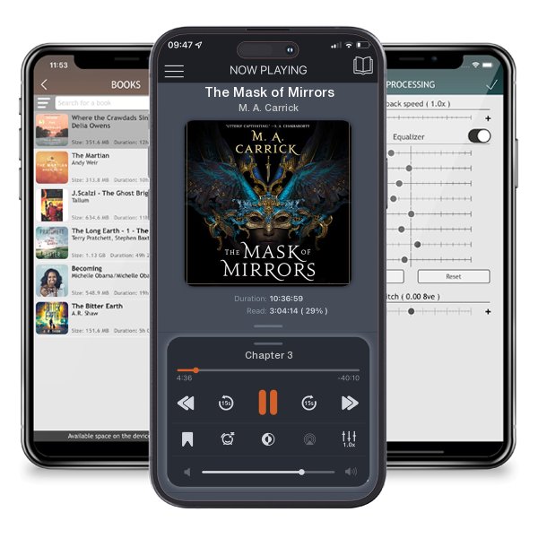 Download fo free audiobook The Mask of Mirrors by M. A. Carrick and listen anywhere on your iOS devices in the ListenBook app.