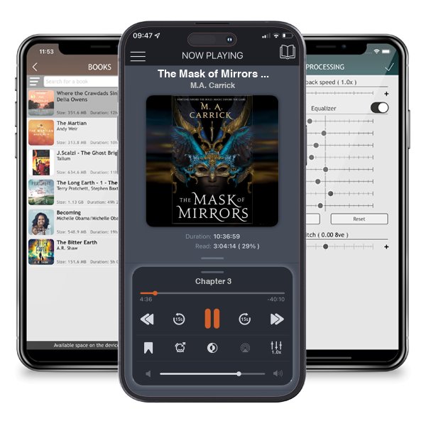 Download fo free audiobook The Mask of Mirrors (Rook & Rose, #1) by M.A. Carrick and listen anywhere on your iOS devices in the ListenBook app.