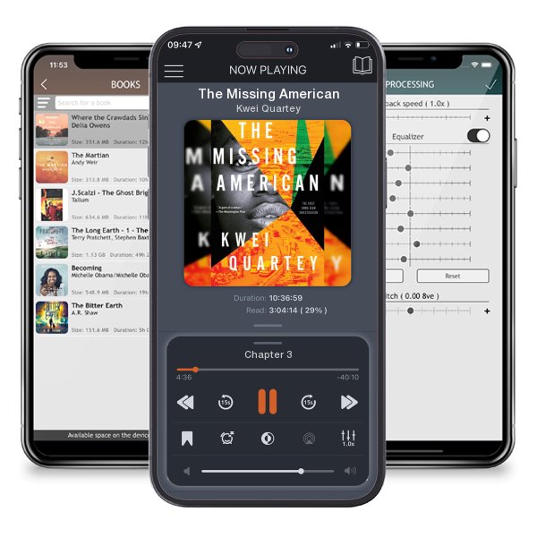 Download fo free audiobook The Missing American by Kwei Quartey and listen anywhere on your iOS devices in the ListenBook app.