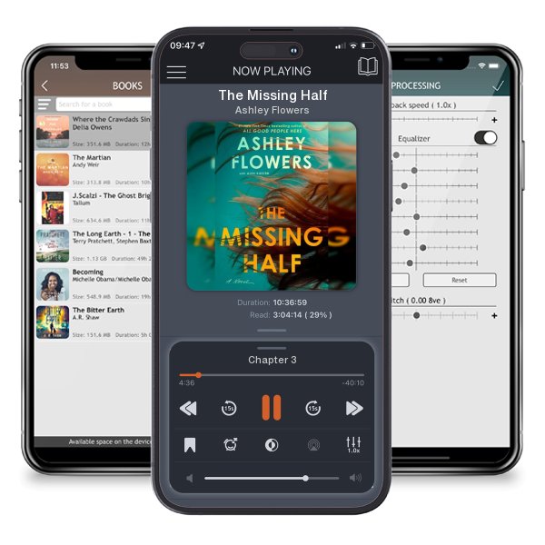 Download fo free audiobook The Missing Half by Ashley Flowers and listen anywhere on your iOS devices in the ListenBook app.