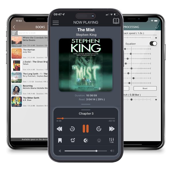 Download fo free audiobook The Mist by Stephen King and listen anywhere on your iOS devices in the ListenBook app.