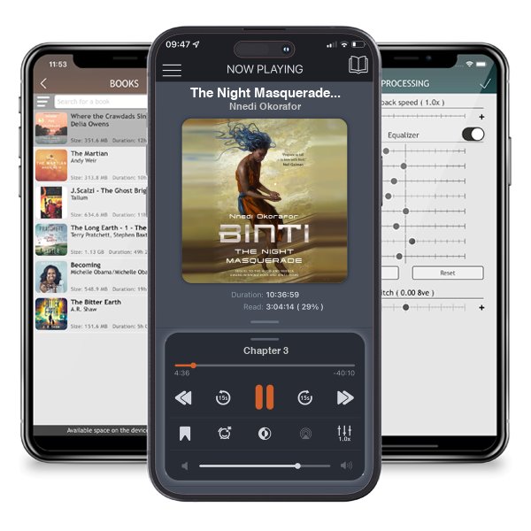 Download fo free audiobook The Night Masquerade (Binti, #3) by Nnedi Okorafor and listen anywhere on your iOS devices in the ListenBook app.