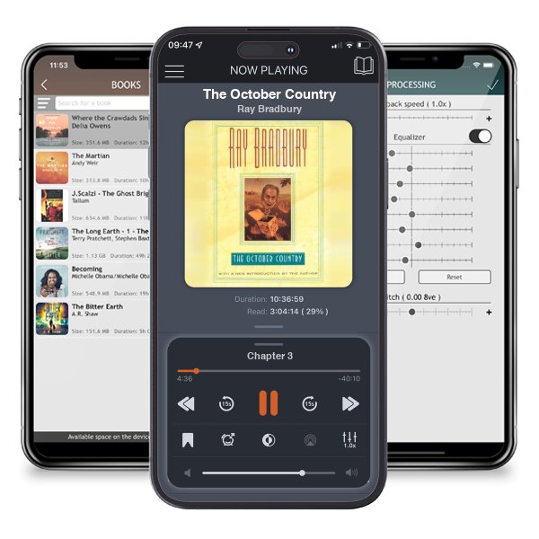 Download fo free audiobook The October Country by Ray Bradbury and listen anywhere on your iOS devices in the ListenBook app.