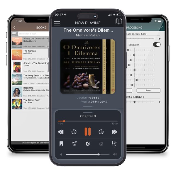Download fo free audiobook The Omnivore's Dilemma: A Natural History of Four Meals by Michael Pollan and listen anywhere on your iOS devices in the ListenBook app.