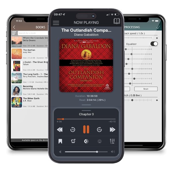Download fo free audiobook The Outlandish Companion Volume Two: Companion to The Fiery Cross, A Breath of Snow and Ashes, An Echo in the Bone, and Written in My Own Heart\'s Blood by Diana Gabaldon and listen anywhere on your iOS devices in the ListenBook app.