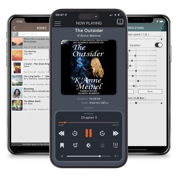 Download fo free audiobook The Outsider by K'Anne Meinel and listen anywhere on your iOS devices in the ListenBook app.