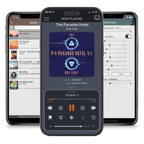 Download fo free audiobook The Paradox Hotel by Rob Hart and listen anywhere on your iOS devices in the ListenBook app.